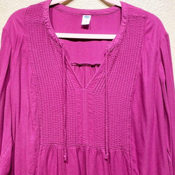 Old Navy XXL Maroon Long  Sleeve Top - Picture 2 of 6